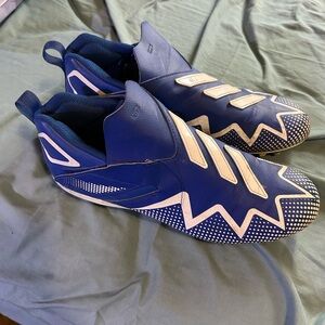 Adidas Men's Bold Blue and White football cleats